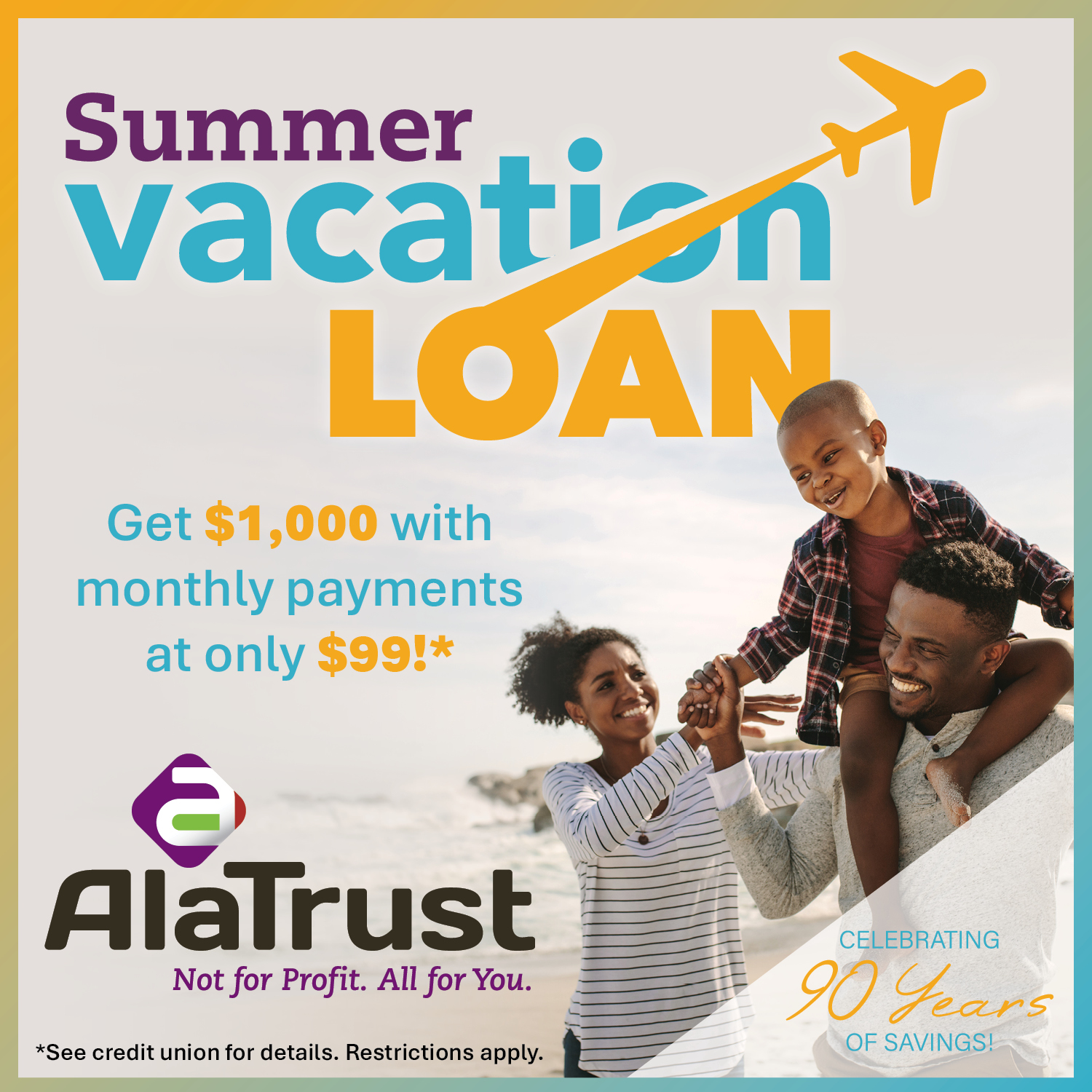 Make a splash this summer! Get up to $1000 for summer expenses with monthly payments as low as $99