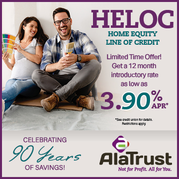 Turn your home into your dream home with our HELOC promotion (home equity line of credit). 3.90% APR for our 90th birthday! 